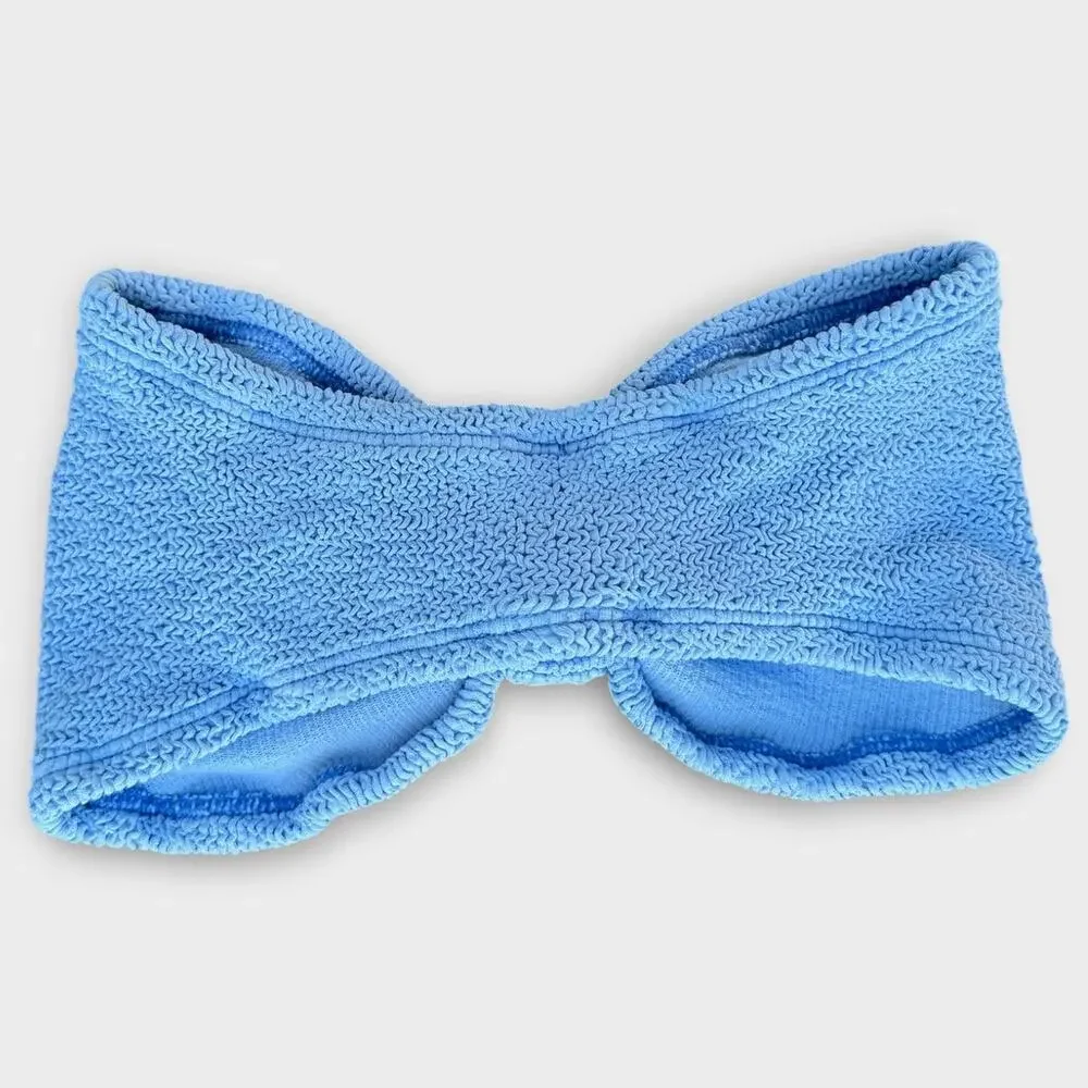 NEW HUNZA G Tina Bikini Top In Cornflower Size ONE SIZE
